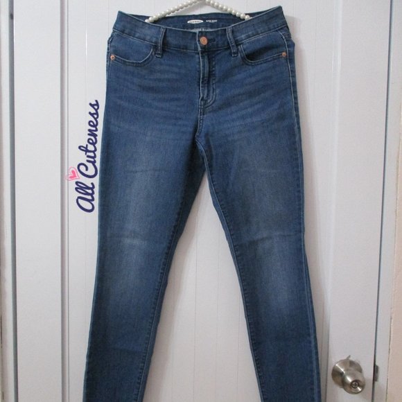 Old Navy Super Skinny Mid Rise Denim Jeans Size 4 - Picture 1 of 6